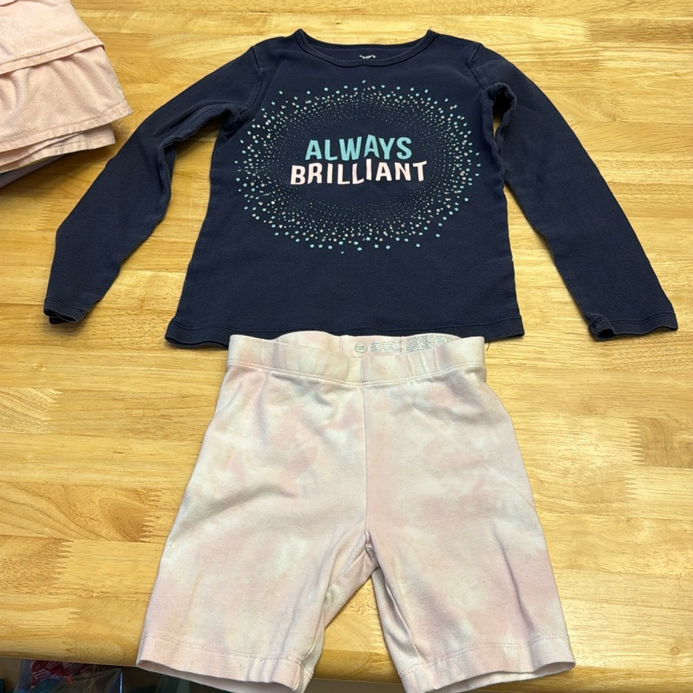 ⛱️2/$5⛱️carters long sleeved t-shirt (6), wonder nation shorts 6-6x set etc